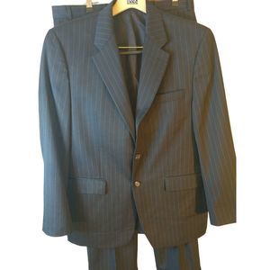 Ralph Lauren Suit Jacket & Trousers Grey Pin‎ Stripe Size 44R